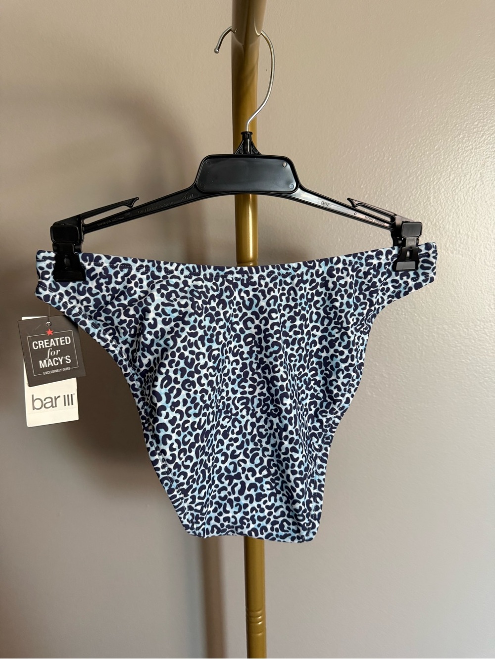 NWT Bar III “On the Prowl” Bikini Bottom – Navy Leopard Print (Size XS) - Picture 3 of 4